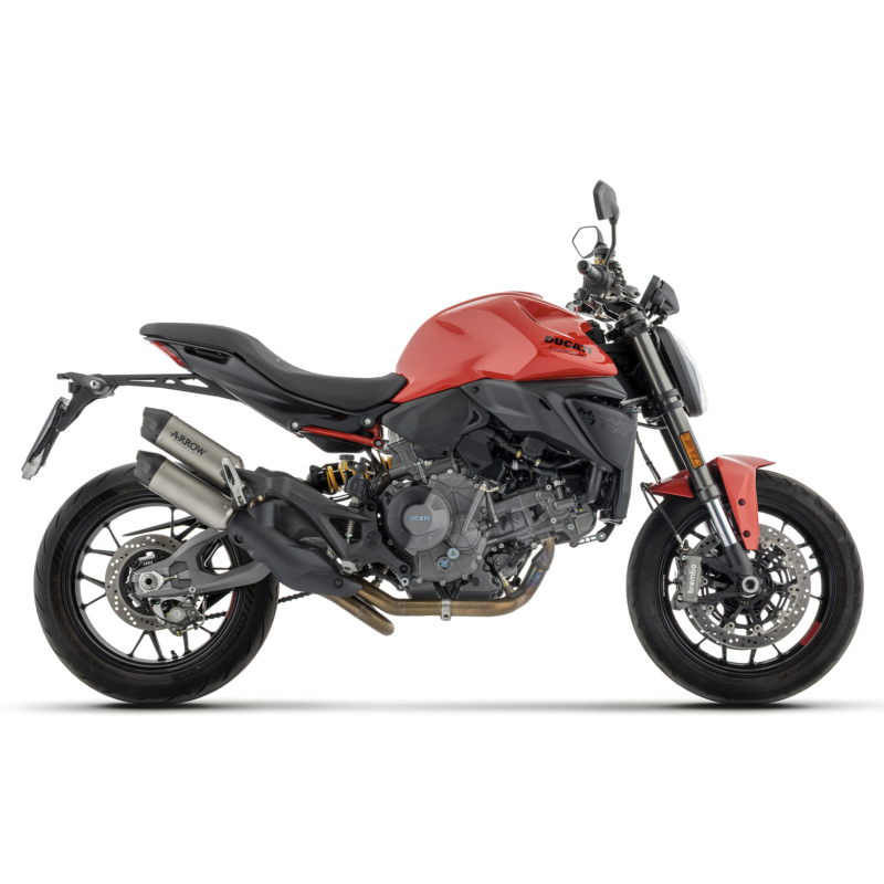 Arrow Racing Titanium Round-Sil Racing Silencers (Upper + Lower) | Ducati | Monster 890 V2 (2026)